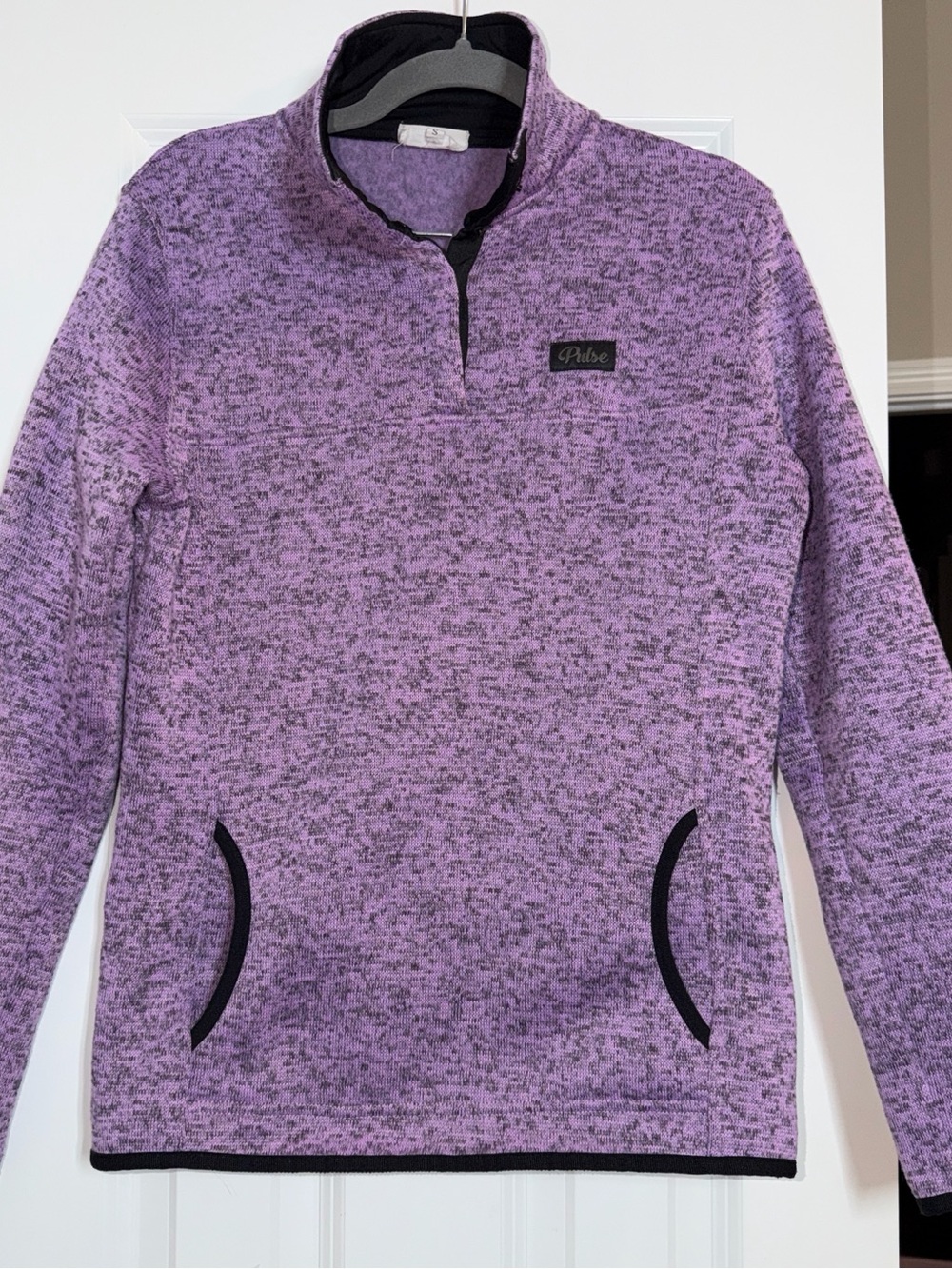 Pulse Heathered Purple Knit Pullover